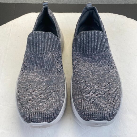 Skechers GO WALK Flex Knit Dark Gray Comfort Running Shoes Womens Size 10 - Picture 8 of 12